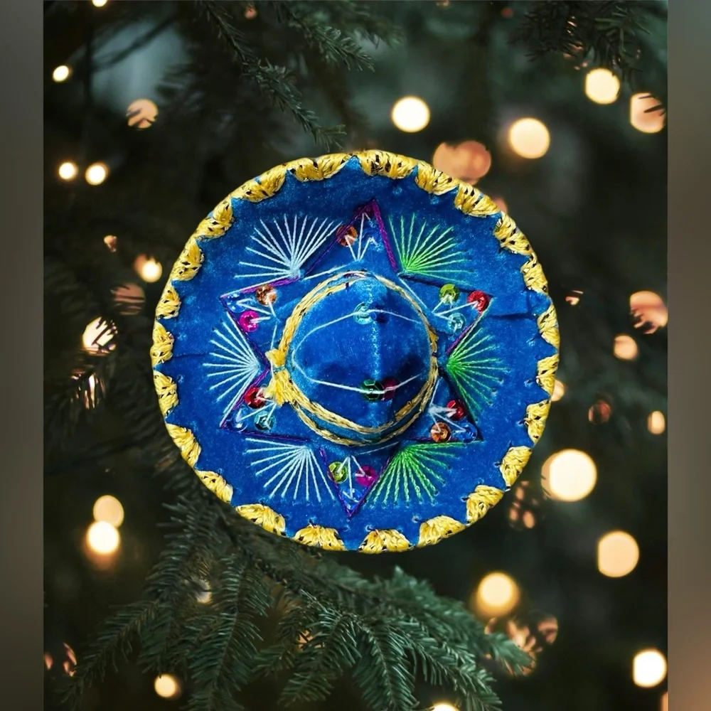 Small Velvet Mariachi Hat Decoration